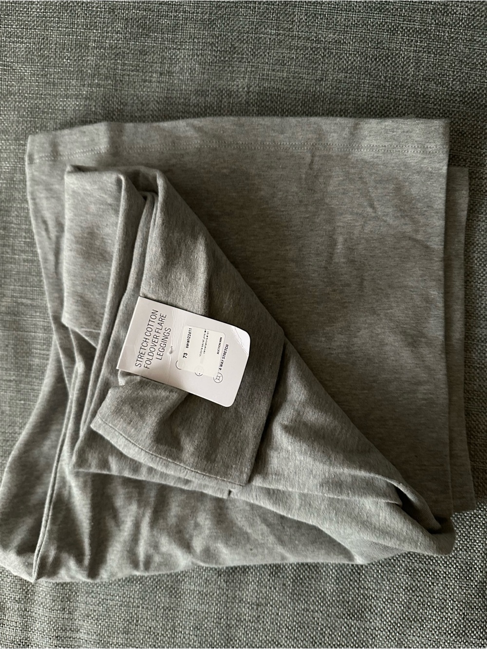 PINK Victoria's Secret Light Gray Foldover Waist Flare Leggings